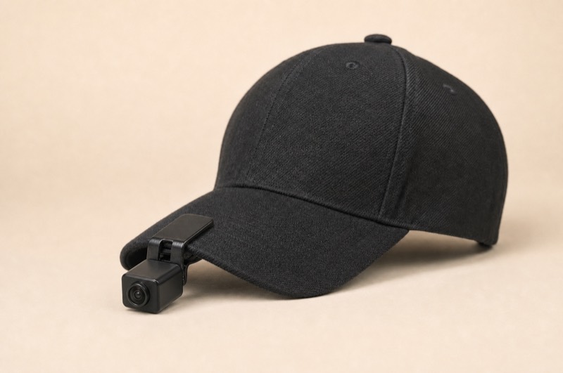 Black Mono-cap with a single front-mounted camera